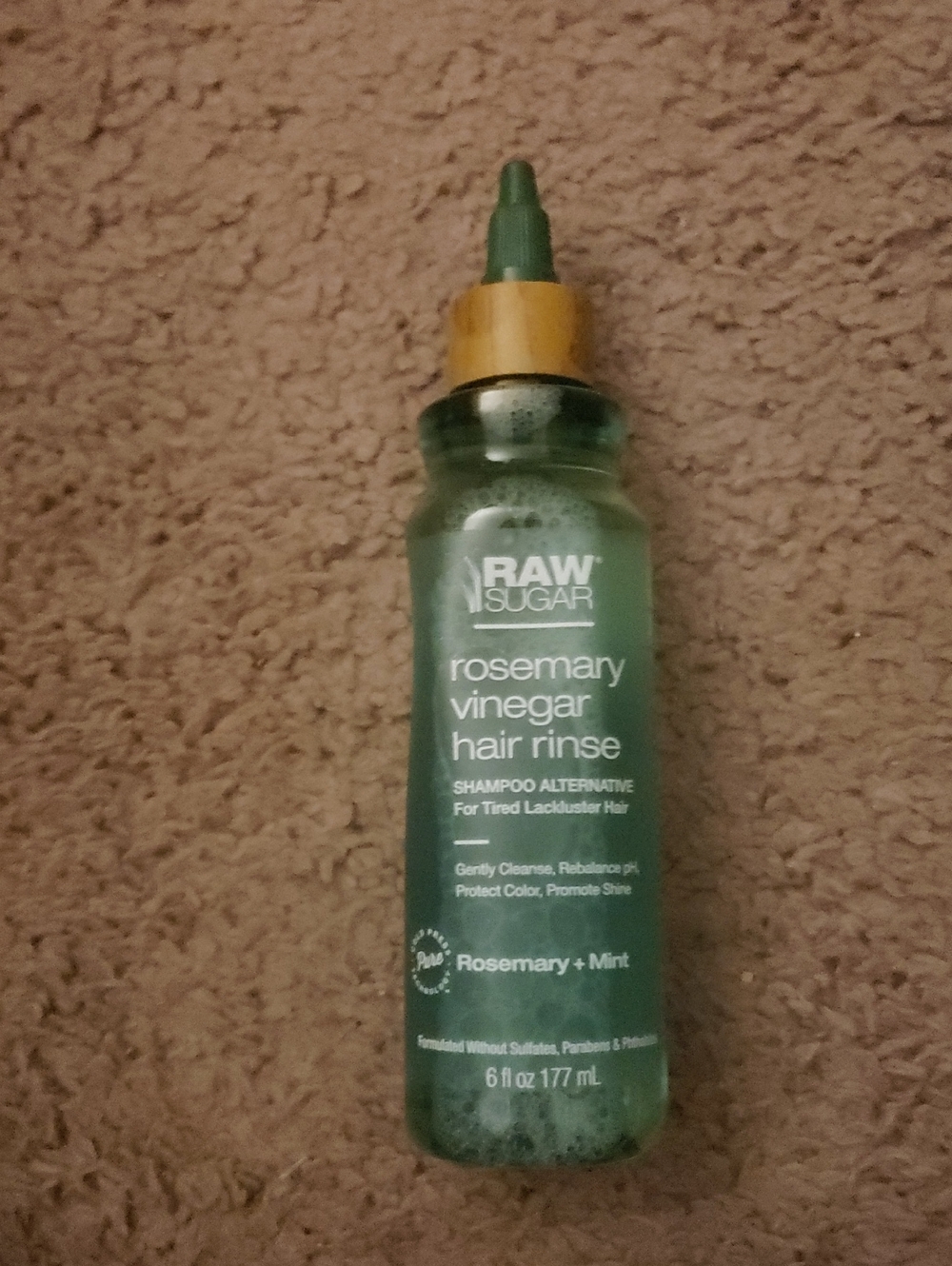 Raw Sugar Rosemary Vinegar Hair Rinse - Green
